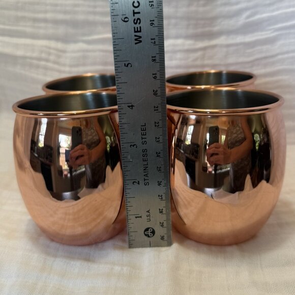 Set of 4 EcoOne Copper Mugs - 16 oz | Moscow Mule Mugs | New - Picture 5 of 15